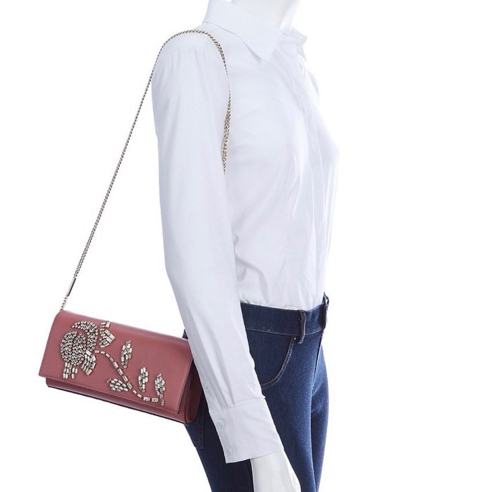 New Michael Kors Bellamie Embellished Large East West Clutch/Shoulder Bag - Picture 9 of 13